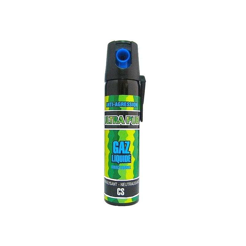 Aerosol de defense gel paralysant cs 2% 25ml arme bombe gaz