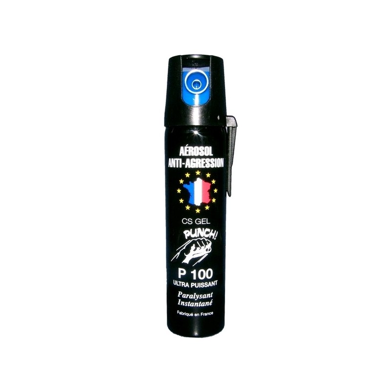 Aérosol lacrymogène PUNCH P100 - Spray GEL 75 ml à 10,00 €