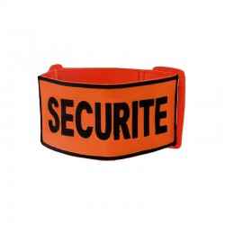 Brassard Brodé "SECURITE" Tissu Orange 