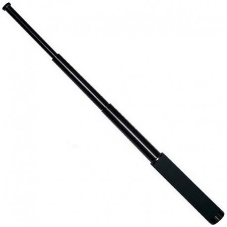 Matraque télescopique 64cm NOIRE en Acier livré avec Étui