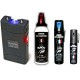 Pack taser électrique 5.500.000 Volts et aérosols lacrymogènes PUNCH en 100 ml, 75 ml et 25 ml