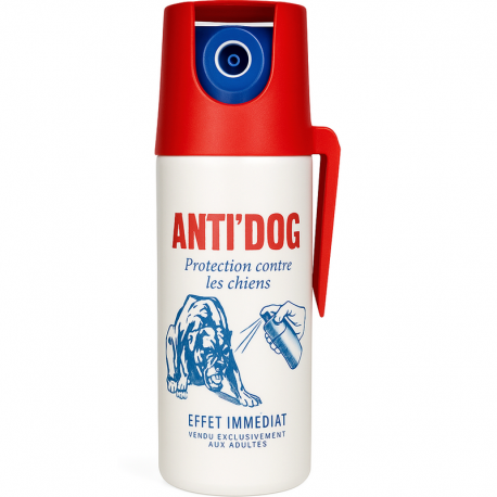 Bombe d'auto défense contre une attaque de chien 50 ml